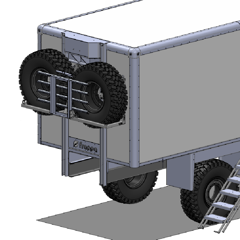 Porte roues de secours pour camion voyage 4x4 expedition 6x6 - Campers Lab